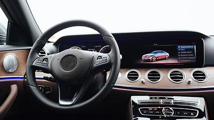 Image showing The luxury modern car Interior. Shallow dof.