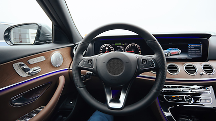 Image showing The luxury modern car Interior. Shallow dof.