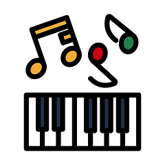 Image showing Icon Of Piano Keyboard