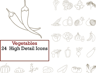 Image showing Vegetables Icon Set