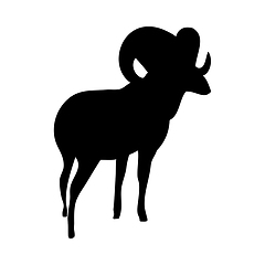 Image showing Mountain Sheep Silhouette