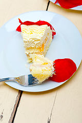 Image showing whipped cream mango cake