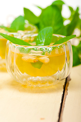 Image showing Arab traditional mint and pine nuts tea