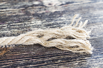 Image showing broken and untangled thick linen rope