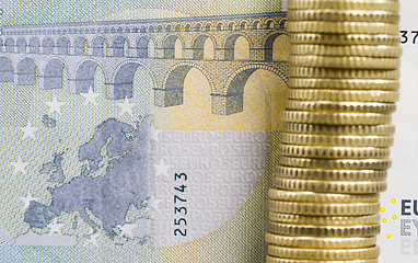 Image showing five Euro, close-up