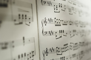 Image showing Sheet of musical notes