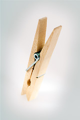 Image showing Wooden clothespin