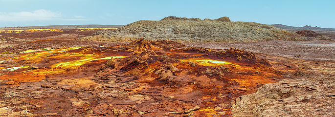 Image showing moonscape of Dallol Lake, Danakil depression Ethiopia