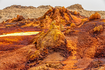 Image showing moonscape of Dallol Lake, Danakil depression Ethiopia