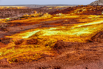 Image showing moonscape of Dallol Lake, Danakil depression Ethiopia