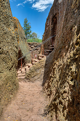 Image showing exterior labyrinths Lalibela, Ethiopia