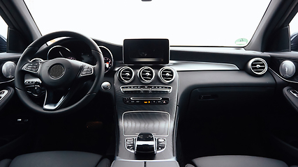 Image showing The luxury modern car Interior. Shallow dof.