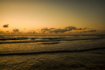 Image showing sunset on the Baltic sea