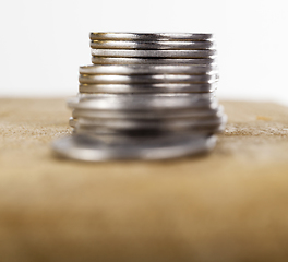 Image showing pile of silver coins