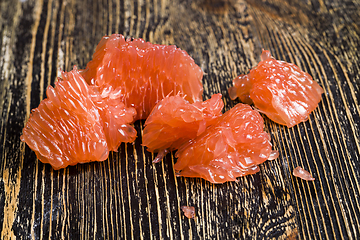 Image showing a piece of peeled grapefruit