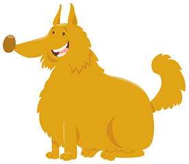 Image showing yellow shaggy dog cartoon