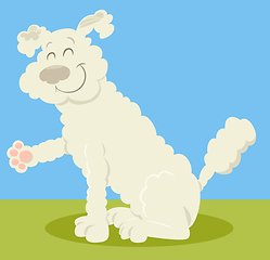 Image showing white poodle dog cartoon