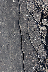 Image showing old damaged asphalt