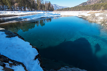 Image showing Crystal pure water of blue lake