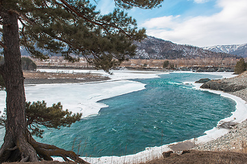 Image showing Fast mountain river Katun