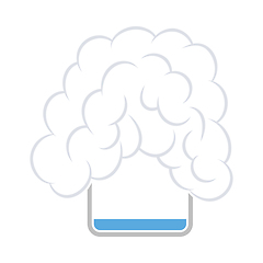 Image showing Icon Of Chemistry Reaction In Glass