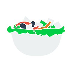 Image showing Salad In Plate Icon