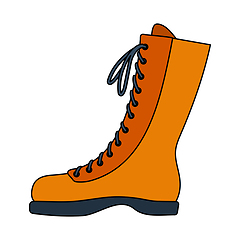 Image showing Icon Of Hiking Boot