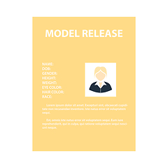 Image showing Icon Of Model Release Document