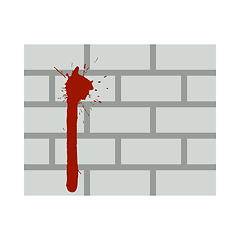 Image showing Blood On Brick Wall Icon