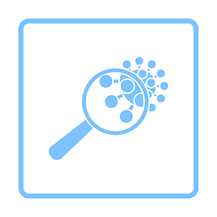 Image showing Magnifier Over Coronavirus Molecule Icon