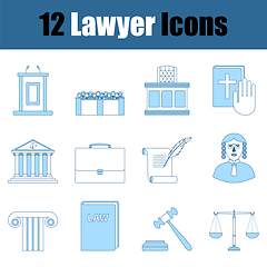 Image showing Lawyer Icon Set