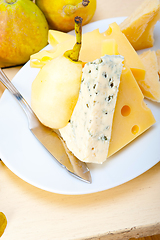 Image showing fresh pears and cheese