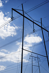 Image showing High voltage powerline