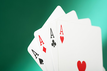 Image showing Four aces