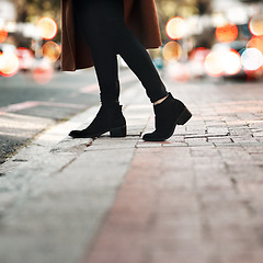 Image showing Walking through the city