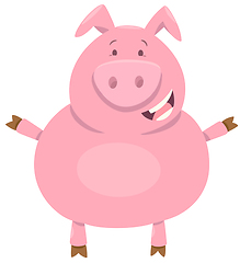 Image showing cute pig farm animal character