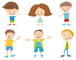 Image showing happy cartoon children set