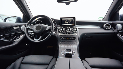 Image showing The luxury modern car Interior. Shallow dof.