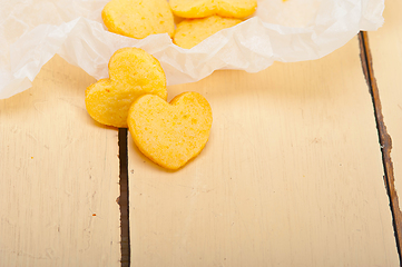 Image showing heart shaped shortbread valentine cookies