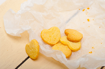 Image showing heart shaped shortbread valentine cookies