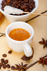 Image showing espresso coffee with sugar and spice