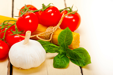 Image showing Italian basic pasta ingredients