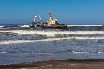 Image showing Shipwreck Zeila - Hentiesbaai Skeleton Coast, Namibia Africa