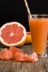 Image showing fresh grapefruit juice