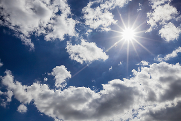 Image showing blue sky with clouds