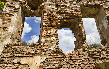 Image showing the old brick wall