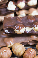 Image showing milk and dark chocolate