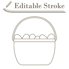 Image showing Easter Basket With Eggs Icon