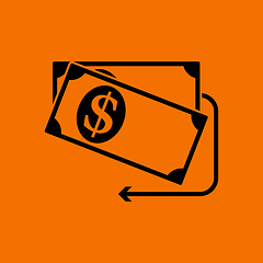 Image showing Cash Back Dollar Banknotes Icon