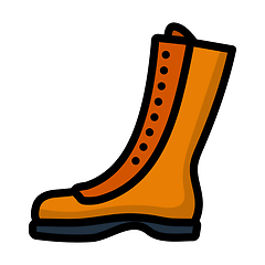 Image showing Icon Of Hiking Boot